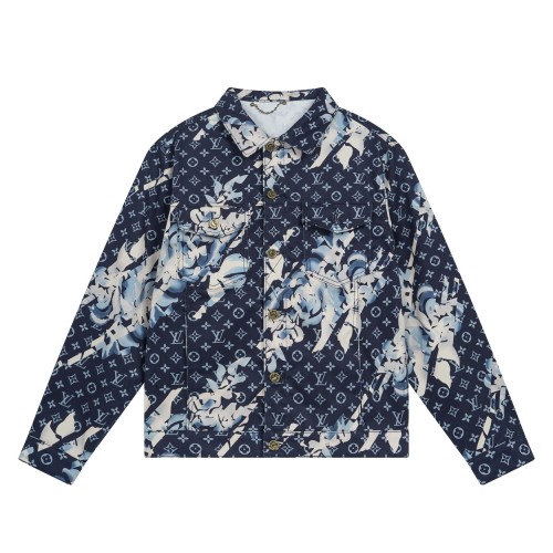 Louis Vuitton Men Womens Jackets Denim Coat Luxury Brand Mens Jackets Top Quality   