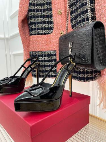 Valentino Garavani Women Fashion Shoes Pumps Luxury Brand Vlogo Signature Calfskin with Original Box 10cm Heel