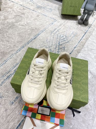 Gucci Mens Shoes Sneakers Luxury Brand Men's GG Rhyton sneaker with Original Box 663339 2SH00 9522