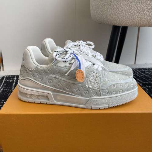 Louis Vuitton Mens Shoes Fashion Sneakers Design Luxury Brand LV TRAINER SNEAKER 1ABLVV Mix of materials with Original Box 1ABLUR  