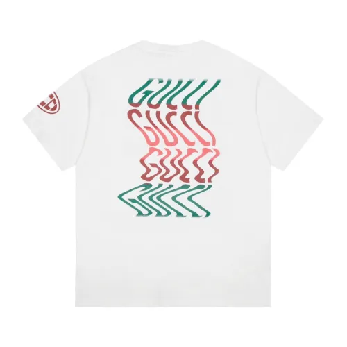 Gucci Luxury Brand Women Mens Short Sleeve T-Shirt COTTON JERSEY T-SHIRT WITH GUCCI PRINT   