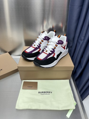 Burberry Men Shoes Fashion Sneakers Luxury Brand Vintage Cotton Sneaker with Original Box