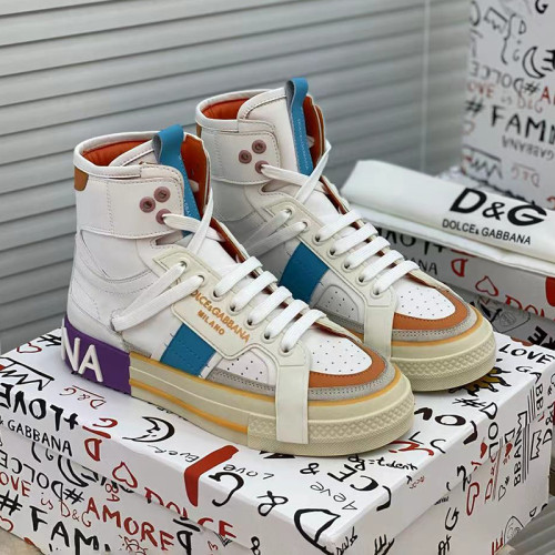 Dolce&Gabbana Men Shoes Sneakers Luxury Brand Calfskin Custom 2.Zero sneakers in Mixed Materials CS1973AQ7128S453 with Original Box  