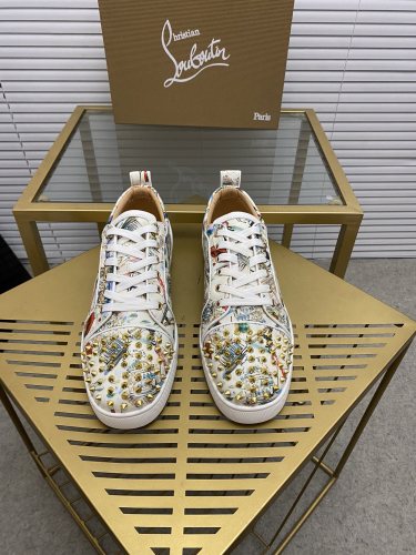 Christian Louboutin Mens Shoes Sneakers Luxury Brand Red Bottom Design Sports Footwears with Original Box