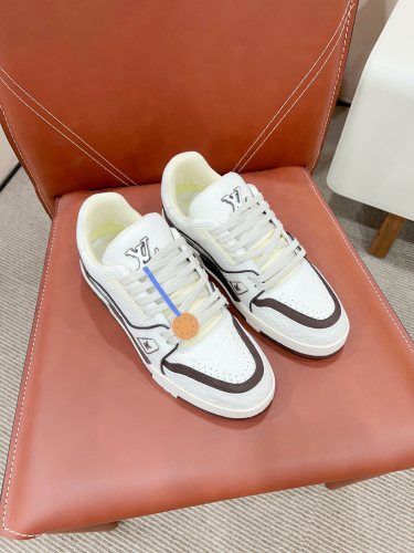 Louis Vuitton Mens Shoes Fashion Sneakers Design Luxury Brand LV TRAINER SNEAKER 1ABLVV Mix of materials with Original Box 1ABLUR  