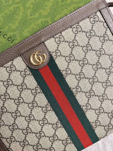 Gucci Womens Mens Unisex Bags Wallets Clutch Luxury Brand GUCCI Ophidia pouch in GG Supreme canvas with Original Box  