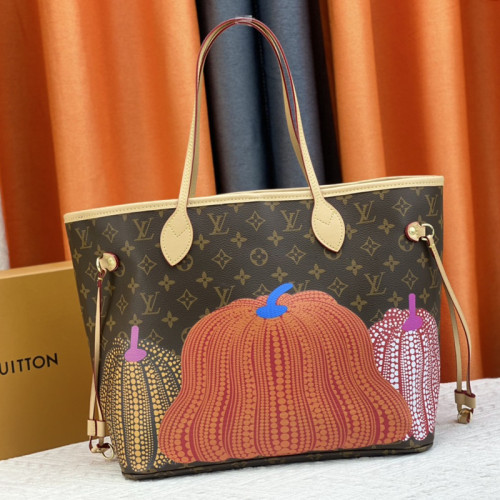 Louis Vuitton Womens Bags Handbags Luxury Brand Fashion Type NEVERFULL MM M21352 Silver Coated canvas