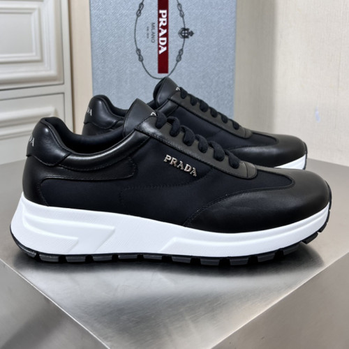 Prada Mens Shoes Casual Luxury Brand Breathable Sneakers with Original Box