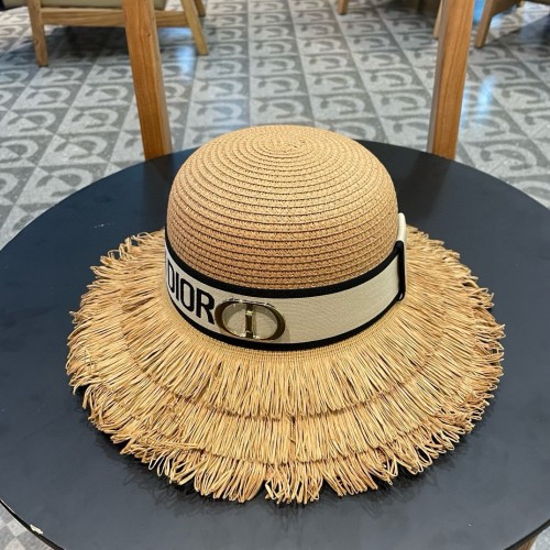 Dior Womens Straw Hat Luxury Brand Design Dior Cap with Original Box  