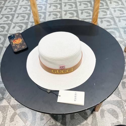Gucci Womens Cap Bucket Hat Straw Hat Luxury Brand with Original Box  