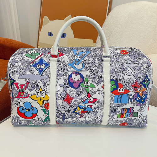 Louis Vuitton Womens and Mens Unisex Bags Luxury Brand LV Keepall Bandoulière 50 Fashion Design Travel Bag