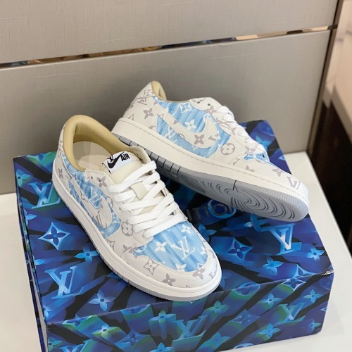 Louis Vuitton NIKE Men Shoes Fashion Sneakers Design Luxury Brand LVXNIKE Air Jordan Sneakers with Original Box