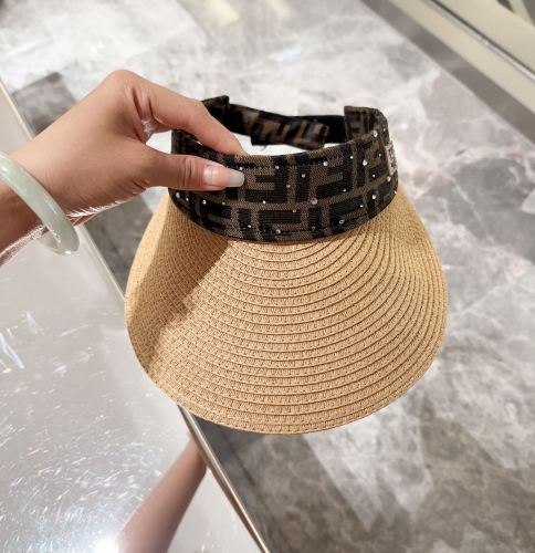 Fendi Womens Visor Hat Luxury Brand Design Fendi Cap with Original Box  