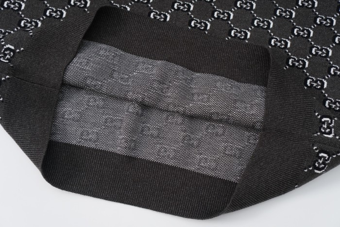 Gucci Men Womens Sweater Luxury Brand Womens Knitwear WOOL JACQUARD SWEATER WITH GG SHADOW 794503 XKEAP 1150 Top Quality   
