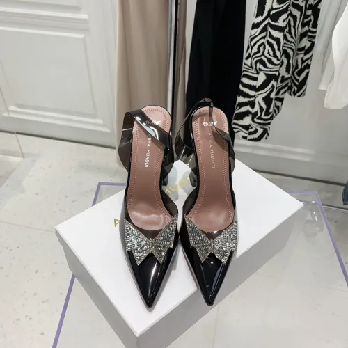 Amina Muaddi Womens Shoes Sandals Slippers Luxury Brand Fashion Pumps for Women with Original Box 9cm Heel