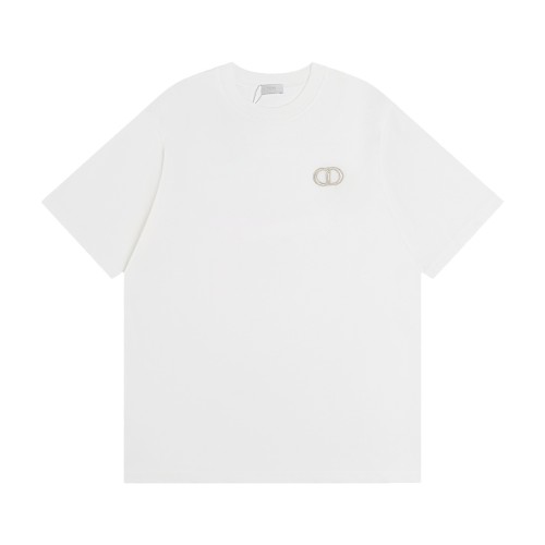 Doir Luxury Brand Women Mens Short Sleeve T-Shirt CD Icon Relaxed-Fit T-Shirt   