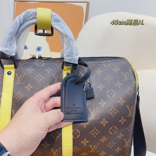 Louis Vuitton Womens and Mens Unisex Bags Luxury Brand LV Keepall Bandoulière 45 Fashion Design Travel Bag