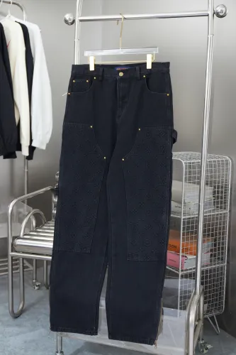 Louis Vuitton Luxury Brand Women Mens Pant Jeans   