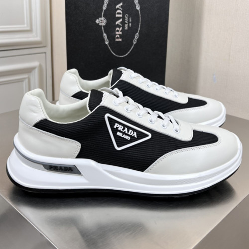 Prada Mens Shoes Casual Luxury Brand Breathable Sneakers with Original Box