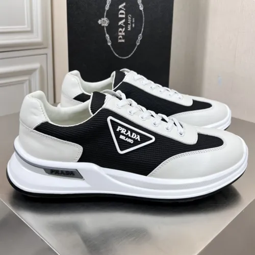 Prada Mens Shoes Casual Luxury Brand Breathable Sneakers with Original Box