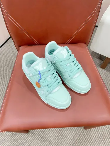 Louis Vuitton Mens Shoes Fashion Sneakers Design Luxury Brand LV TRAINER SNEAKER 1ABLVV Mix of materials with Original Box 1ABLUR  