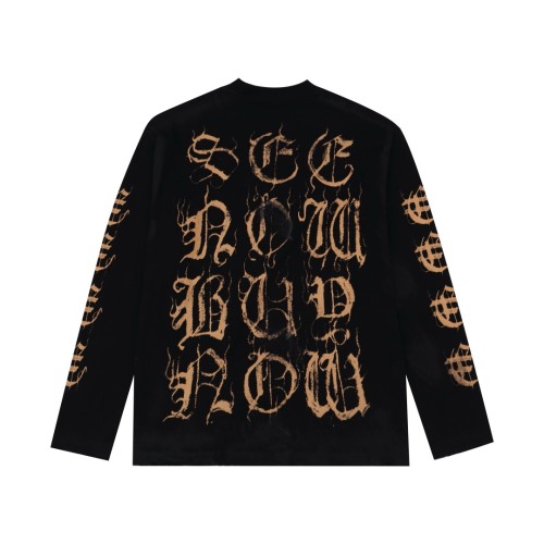 Balenciaga Luxury Brand Women Mens Long Sleeve T-Shirt   