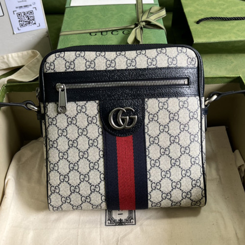 Gucci Mens Womens Fashion Bags Shoulder Bag Luxury Brand GG Supreme Ophidia Small Messenger Bag 547926 96IWN 4076 with Original Box