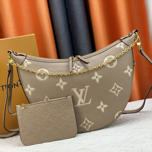 Louis Vuitton Womens Bags Shoulder Bag Luxury Brand Loop Hobo Monogram Empreinte Leather M46725  