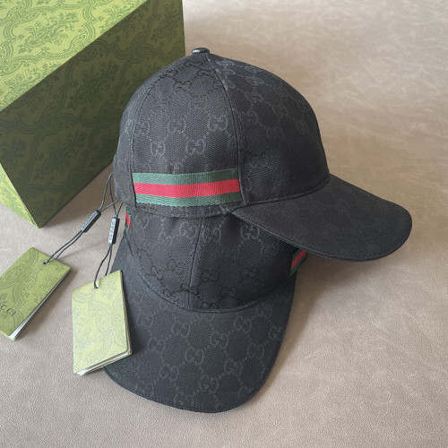 Gucci Womens Cap Baseball Hat Luxury Brand Original GG Canvas Baseball Hat With Web 200035 KQWBG 9791 with Original Box  