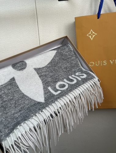 Louis Vuitton Scarves Men Womens Fashion Scarf with Original Box   