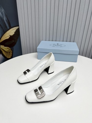 Prada Womens Shoes Casual Luxury Brand Pumps 8.5cm Heel with Original Box Whatsapp 