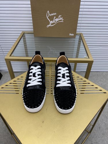 Christian Louboutin Mens Shoes Sneakers Luxury Brand Red Bottom Design Sports Footwears with Original Box
