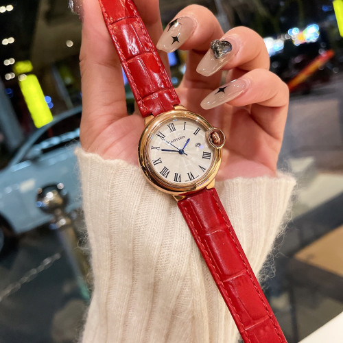 Cartier Womens Watch Luxury Brand Design Fashion Type with Original Box
