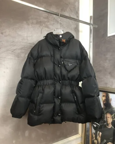 Prada Womens Coat Down Jacket Luxury Brand Womens Slim Fit Jacket Top Quality   