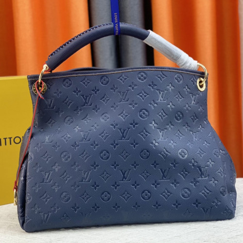 Louis Vuitton Womens Bags Handbags Luxury Fashion Marine Rouge Monogram Empreinte Leather Monogram ARTSY MM M43237  