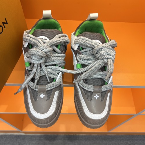 Louis Vuitton Mens Shoes Fashion Sneakers Design Luxury Brand LV TRAINER Skate SNEAKER Mix of materials with Original Box 1AB9XJ  