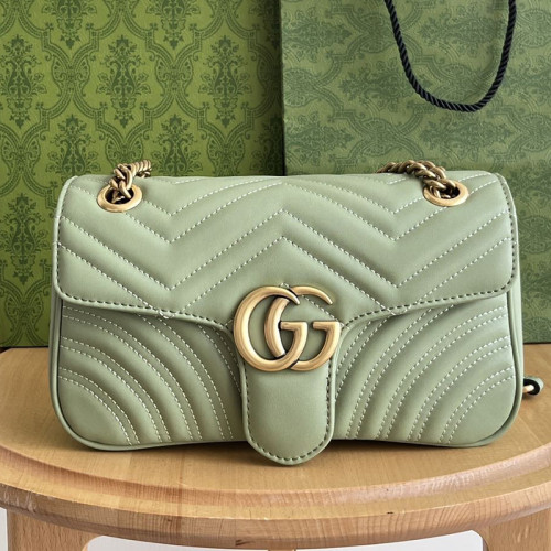 Gucci Womens Bags Shoulder Messenger Bag Luxury Brand Gucci GG Marmont matelassé small bag with Original Box 443497 DTDIT 9022