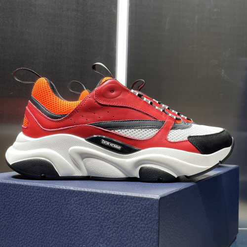 Dior Mens Shoes Sneakers Luxury Brand Breathable Design B22 SNEAKER Mesh with Smooth Calfskin with Original Box 3SN231YXX_H861