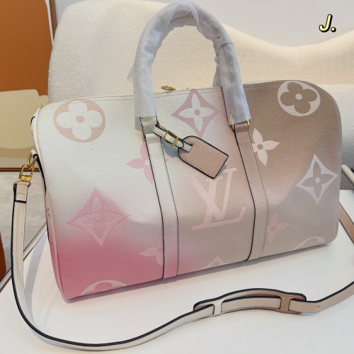 Louis Vuitton Womens and Mens Unisex Bags Luxury Brand LV Keepall Bandoulière 45 Fashion Design Travel Bag