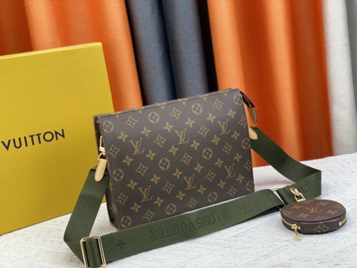 Louis Vuitton Mens Womens Unisex Bags Clutch Luxury Brand Fashion Type Pochette Voyage M47545 with Original Box