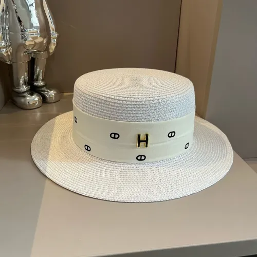 Hermes Womens Hats Luxury Brand Design Hermes Bucket Hat Straw Hat with Original Box  