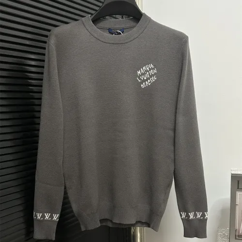 Louis Vuitton Mens Sweater Knitwear Luxury Brand Mens Sweaters Long-Sleeved Cotton Crewneck Top Quality   