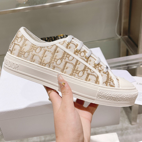 Dior Womens Shoes Fashion Sneakers WALK'N'DIOR SNEAKER Cotton Canvas Luxury Brand with Original Box Whatsapp 