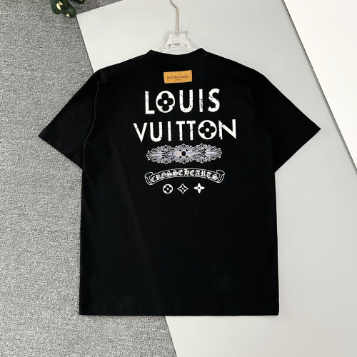Louis Vuitton x Chrome Hearts Luxury Brand Men Womens Short Sleeve T-Shirt   