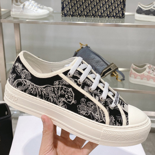 Dior Womens Shoes Fashion Sneakers WALK'N'DIOR SNEAKER Cotton Canvas Luxury Brand with Original Box Whatsapp 