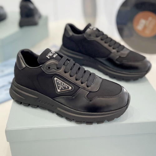 Prada Mens Shoes Casual Luxury Brand Breathable Sneakers with Original Box Downtown leather sneakers 2EE364_3LKG_F098Z with Original Box Whatsapp 
