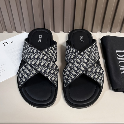 Dior Men Shoes Sandals Luxury Brand Fashion DIOR AQUA SANDAL Black Dior Oblique Jacquard with Original Box 3SA135ZSA_H969 Whatsapp 