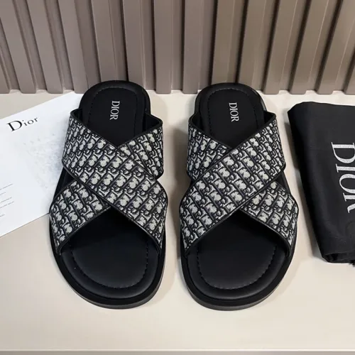Dior Men Shoes Sandals Luxury Brand Fashion DIOR AQUA SANDAL Black Dior Oblique Jacquard with Original Box 3SA135ZSA_H969 Whatsapp 