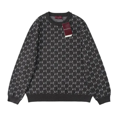 Gucci Men Womens Sweater Luxury Brand Womens Knitwear WOOL JACQUARD SWEATER WITH GG SHADOW 794503 XKEAP 1150 Top Quality   