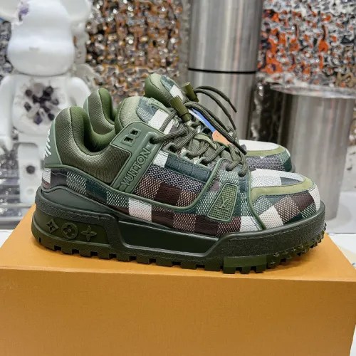 Louis Vuitton Mens Shoes Fashion Sneakers Design Luxury Brand LV TRAINER SNEAKER 1ABLVV Mix of materials with Original Box 1ABLUR  